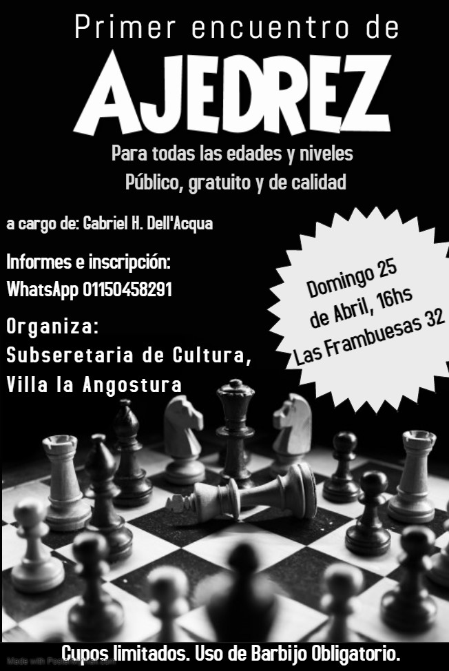 Cultura invita al Primer Encuentro de Ajedrez local – Angostura