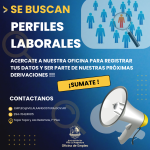 La Oficina de Empleo se encuentra en la busqueda de perfiles laborales para futuras oportunidades de empleo.