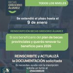 Extensión del plazo para la reinscripción a las Becas Gregorio Álvarez