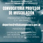 CONVOCATORIA ABIERTA –  PROFESOR DE MUSCULACIÓN.
