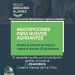Abren las inscripciones a las Becas Gregorio Álvarez para nuevos aspirantes.