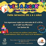 Vení a jugar! 🧸✨ – Invitamos a todas las familias a disfrutar de un espacio pensado para el juego libre y la imaginación.