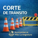 Corte de tránsito por trabajos de bacheo.