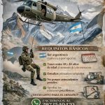 El Ejército Argentino informa que se encuentra abierta la inscripción para postulante a Soldado Voluntario.