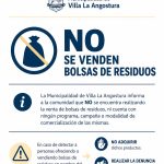 La Municipalidad de Villa La Angostura informa que NO se encuentra realizando la venta de bolsas de residuos.