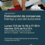Capacitación en Elaboración de conservas.
