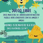 Jornada de Juego Libre por el 94° aniversario de Villa La Angostura