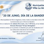 Invitación Acto Oficial 20 de Junio – Día de la Bandera.