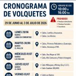 La Secretaría de Atención al Vecino informa el Cronograma de Volquetes