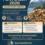 La Secretaría de Atención al Vecino, informa que continúa la inscripción del Plan Calor