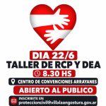 La Dirección de Proteccion Civil participar del Taller de RCP y DEA