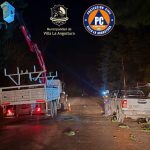 Reporte del temporal de fuertes vientos en la localidad.