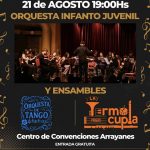 La Orquesta Escuela Municipal de Villa La Angostura presenta un concierto en vivo este 21 de agosto.<br>