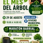 Por cuestiones climáticas, la Maratón Barrial de entrega de árboles se realizará en el predio del Vivero Municipal.