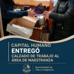 Entrega de calzado de trabajo al personal de Maestranza.