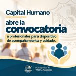 Convocatoria a profesionales para dispositivos de acompañamiento y cuidado.
