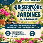 Abren las inscripciones para participar por el Mejor Jardín en la Fiesta Nacional de los Jardines 2027.
