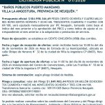 La Municipalidad de Villa La Angostura llama a Licitación Pública N.º 01/2026 para la construcción de baños públicos en Puerto Manzano